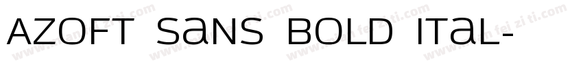 Azoft Sans Bold Ital字体转换